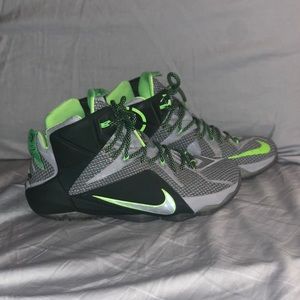 Green Lebron 11s dunk force